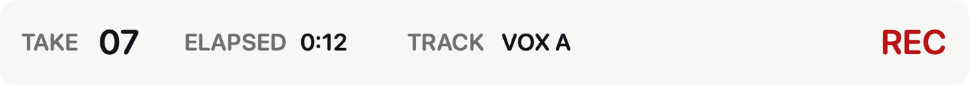 The Banner preset in the Paper profile, Rounded type, showing take 07 recording.