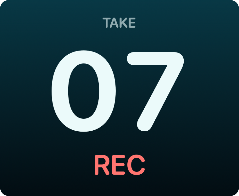 The Simple preset in the Deep Sea profile, Rounded type, showing take 07 recording.